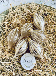 Vánoční paprsky šampaň - olivy 6ks